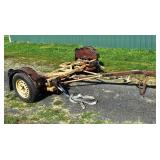 Auto tow dolly, no title, 2" ball, tires hold air;
