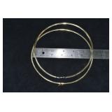 Marked 14 kt gold jewelry: two 18" herringbone nec