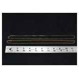 Marked 14 kt gold jewelry: two 24" necklaces 12gtw