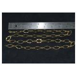 Marked 14 kt gold jewelry: 36" large link necklace