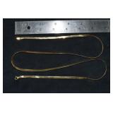 Marked 14 kt gold jewelry: 30" herringbone necklac