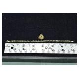 10 kt gold ring & bracelet: bracelet set with 21 d