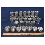 33 similar pewter cups: 26 Julep and 7 Jefferson;