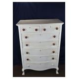 Painted 7 drawer dresser, 36x21x48"h; as is
