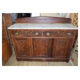 19th C rosewood veneer 2 drawer over 3 door Mable