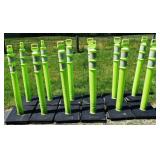 12 U-Line 45" reflective Delineator Posts each wit