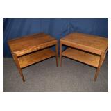 2 MCM Drexel Mahogony end tables,18x24x19"h; as is