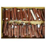 78 brown leather watch bands; as is