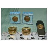 2 marked 10 kt gold Amtrak rings size 10.5 31.2gtw