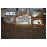Lot: Ceiling fan with light and assorted light fix