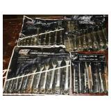 Ludell tool lot: combination wrenches and chisels;