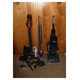 Shark Rocket vacuum, attachments, steamer, etc.; a