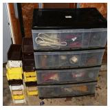 4 drawer bin full of shop supplies and 25+ parts b