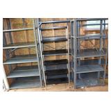 6 metal shelving units; as is