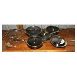 2 Calphalon and 4 Commercial Aluminum Cookware pan