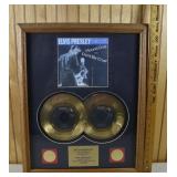 Framed Elvis Presley limited edition gold plated r