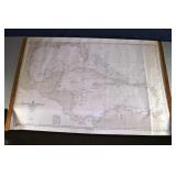 2 US Naval navigation charts largest 54x36"h, Rand