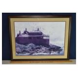 The Red House, framed print after Jamie Wyeth 1972