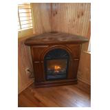 Cherry finish corner Amish Fireplace, no remote, 3