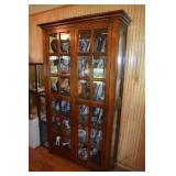 Cherry finish and glass 2 door illuminated display