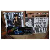 4 metal Elvis signs; as is