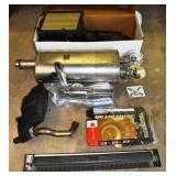 Ram Truck parts and motorcycle muffler; as is
