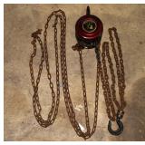 1 Ton chain hoist; as is