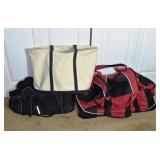 Lands End canvas tote, Speedo duffel, large duffel