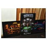 3 poster prints, 24"x32" avg.; as is