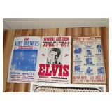3 card stock concert promotion posters; as is