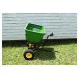 John Deere BST-35JD tow behind broadcast spreader;