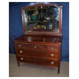 Berkey & Gay mahogany 5 drawer dresser with mirror