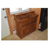 Maple finish 2 drawer over 2 door drysink, 39x16x3