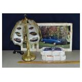 Lot: NASCAR lamp, Franklin Mint Richard Petty mode