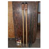 2 Tiki torches and fuel; as is
