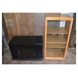 TV stand and stereo cabinet 23x19x47"h; as is