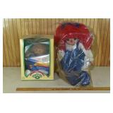 Cabbage Patch Doll,  Raggedy Ann doll, 28"h; as is