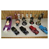 Elvis Presley collectibles figurines and trucks; a