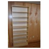 8 tier bookshelf, 31x11x80"h; as is