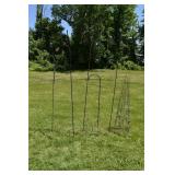 Collection of shepherd crooks and cages; as is