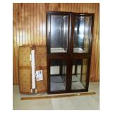 5 doll display cases, 1 never assembled, 10x10x19"