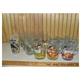 Collection of drink glasses: 1974 Preakness, 3 Gar