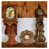 3 assorted wall clocks; as is