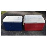 2 Coleman coolers; as is