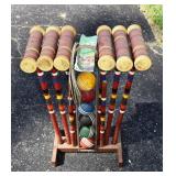 Lawnplay croquet set; as is