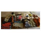 Lot: work gloves, knee pads, signs, etc.; as is