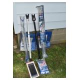 Flag pole, US flag, 12" stakes, 2 tarps, 2 door ba