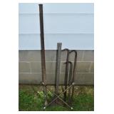 Bumper jack, star wrench, 3 crow bars, digging bar