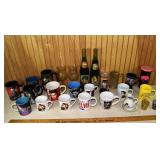 Elvis Presley collectibles: 2 wine bottles, beer c
