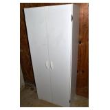 2 door laminate storage cabinet, 24x15x60"h; as is
